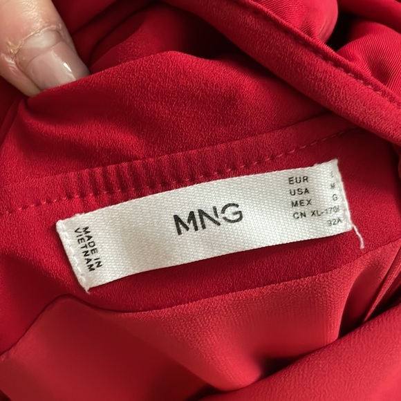 MANGO Red One Shoulder Jumpsuit - Picture 6 of 6